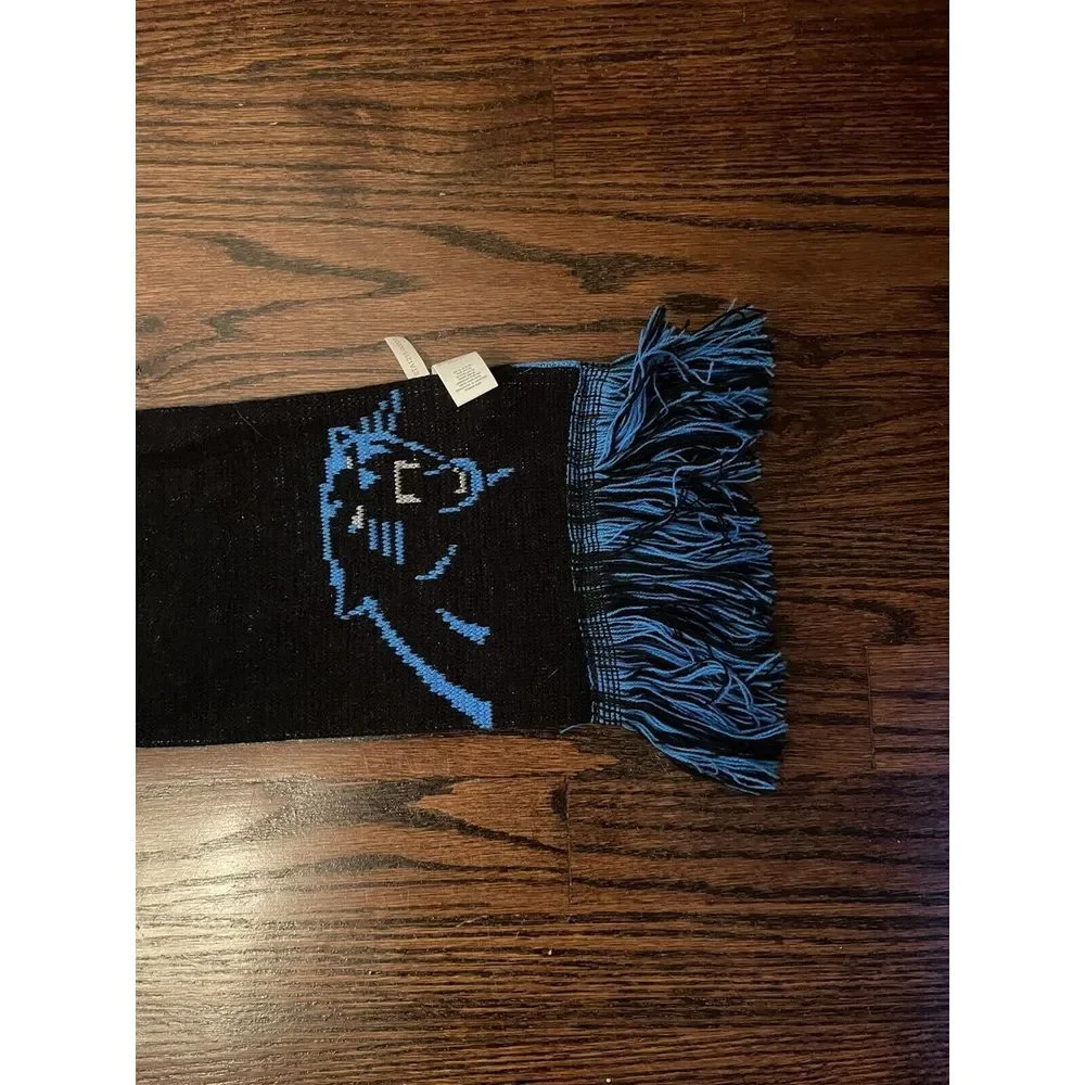 Carolina Panthers NFL‎ Scarf Double Sided Logo Forever Collectibles Black Blue